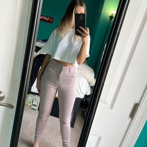 Lightly worn champagne pink jeans